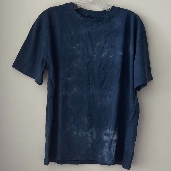 T-shirt Homme Boohoo Manches Courtes Col Rond Rayures Multicolores Taille L